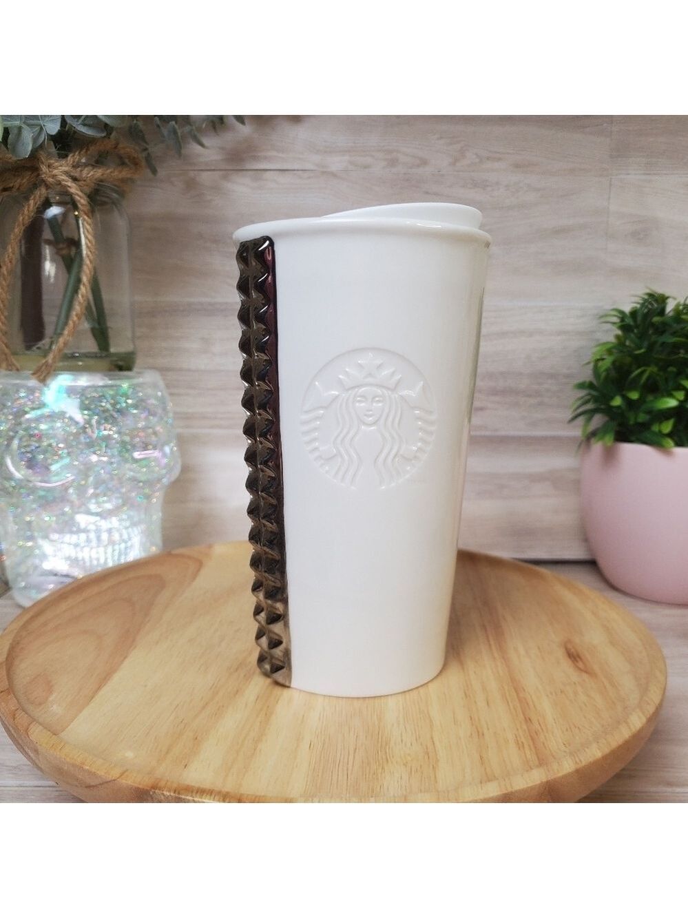 Starbucks Spike Double Wall Ceramic Tumbler 2014 Rare